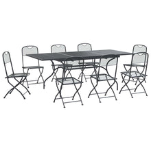 Tuin eettafelset 9 pcs Antracietkleurig 212 x 90 x 76 cm