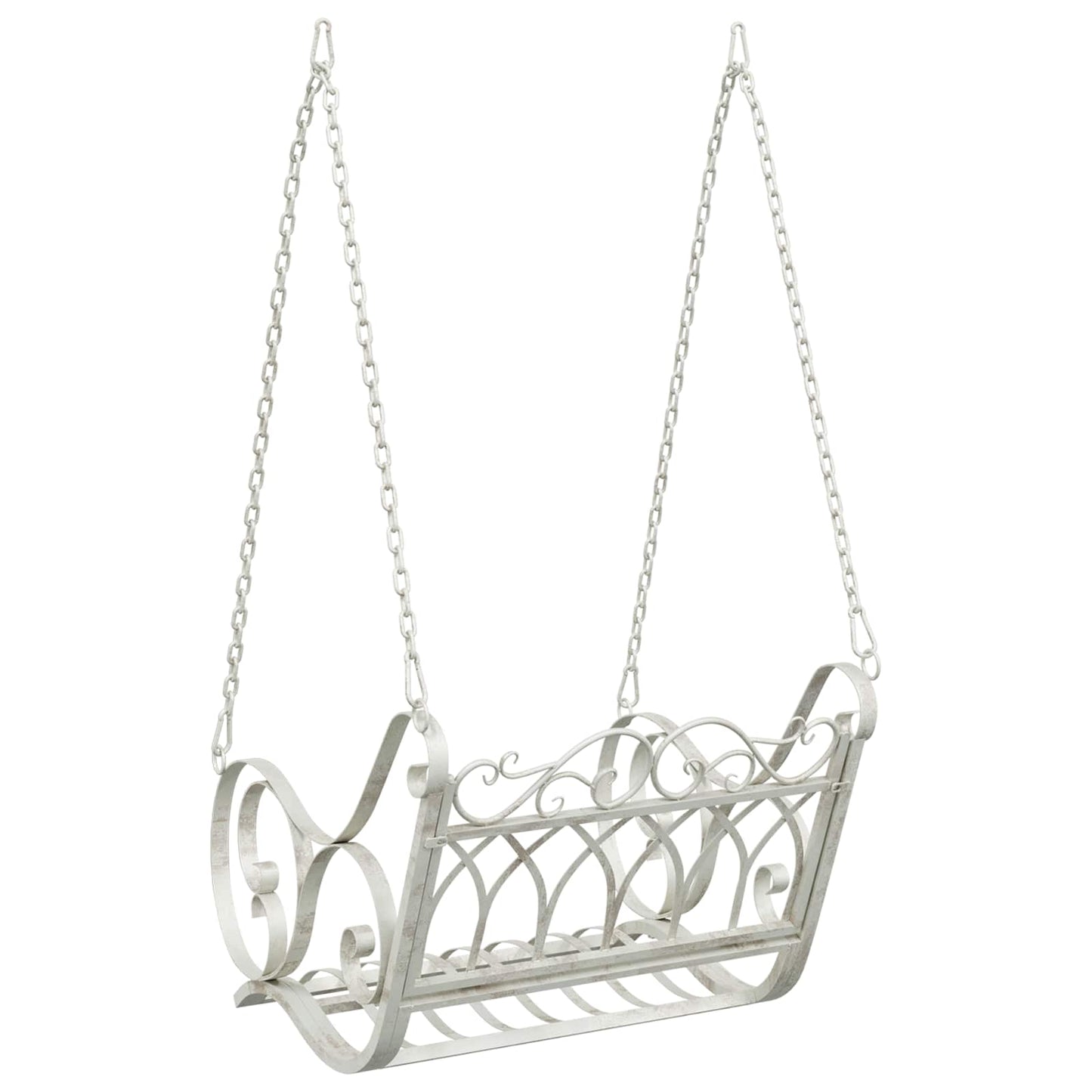 Schommelbank Staal 71 x 75 x 59 cm Antiek wit