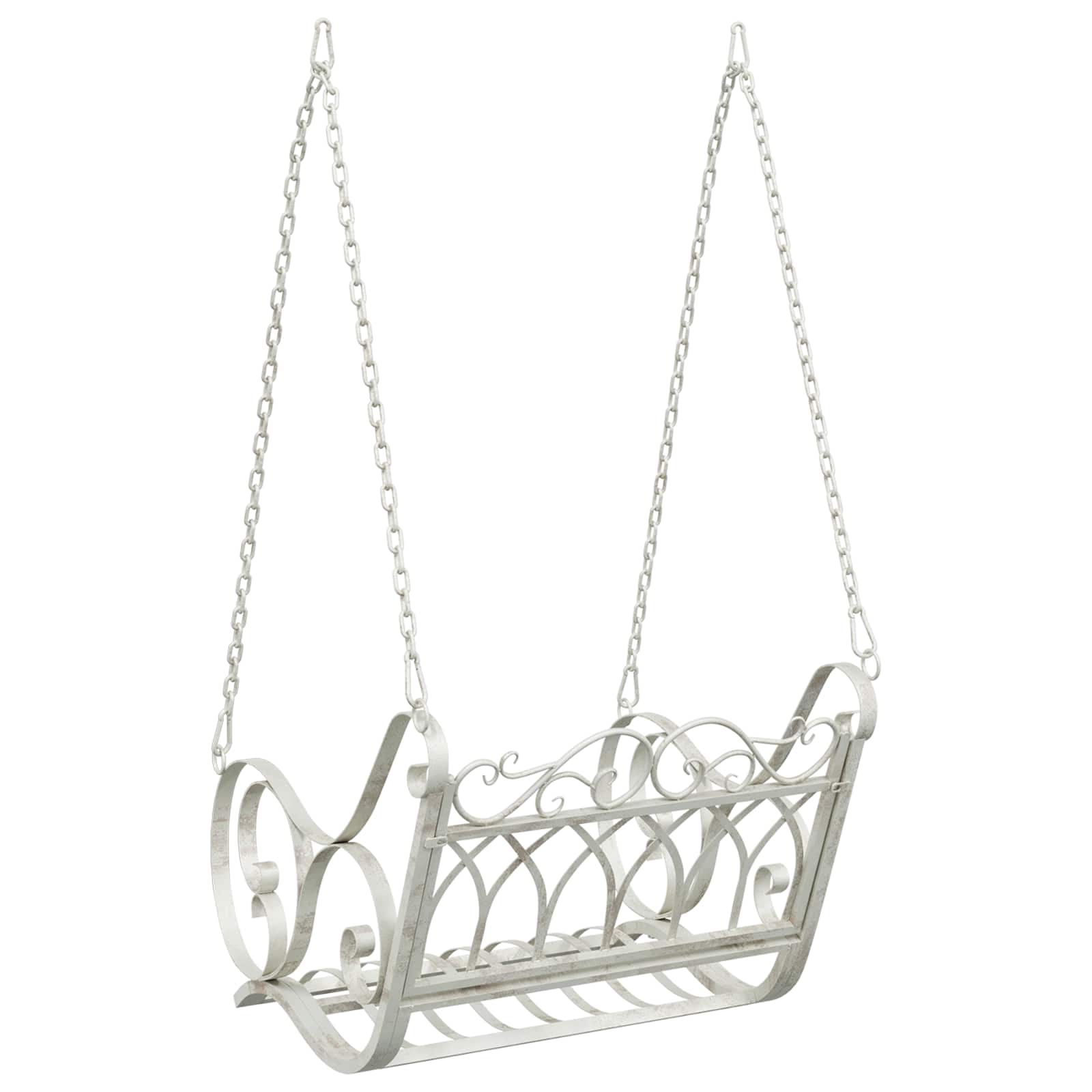 Schommelbank Staal 71 x 75 x 59 cm Antiek wit