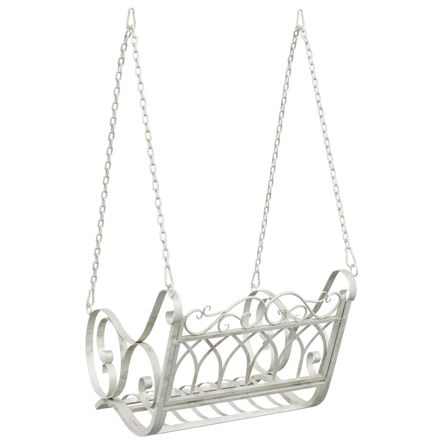 Schommelbank Staal 71 x 75 x 59 cm Antiek wit