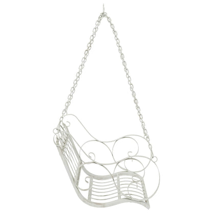 Schommelbank Staal 71 x 75 x 59 cm Antiek wit