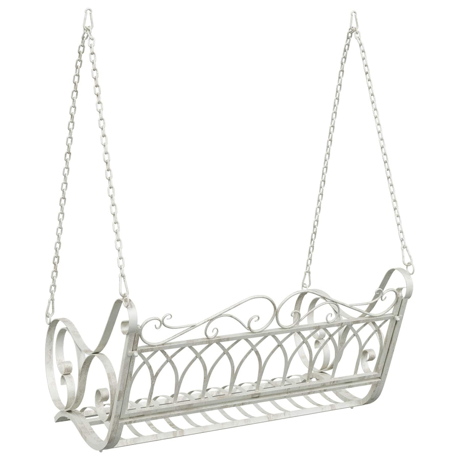 Schommelbank Staal 109 x 75 x 59 cm Antiek wit
