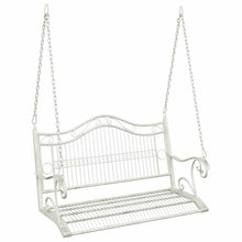 Schommelbank Staal 115 x 61 x 63 cm Antiek wit