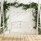 Schommelbank staal 71,5x59x55 cm antiek wit