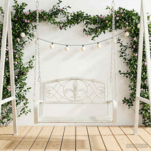 Schommelbank Staal 71,5 x 59 x 55 cm Antiek wit