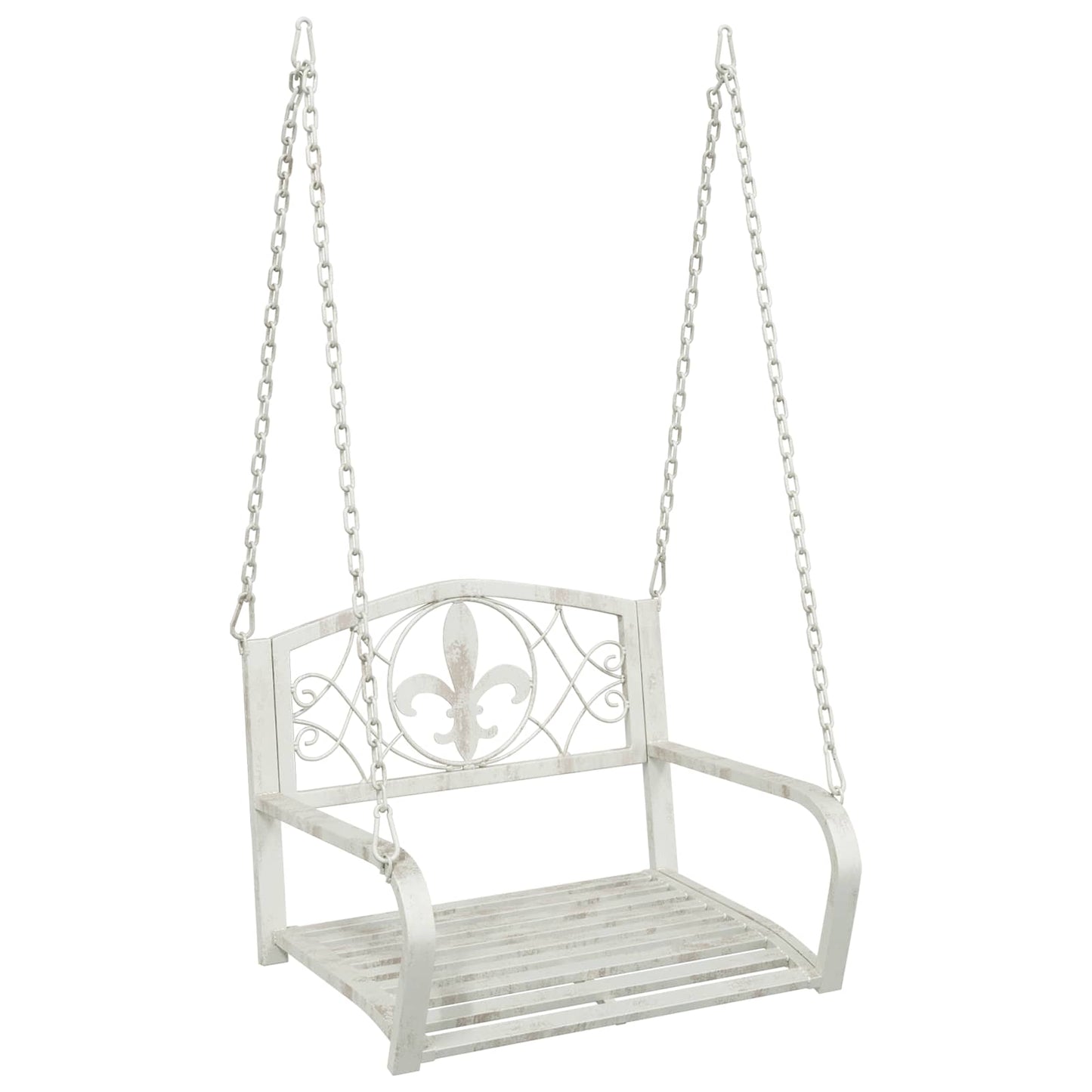 Schommelbank Staal 71,5 x 59 x 55 cm Antiek wit