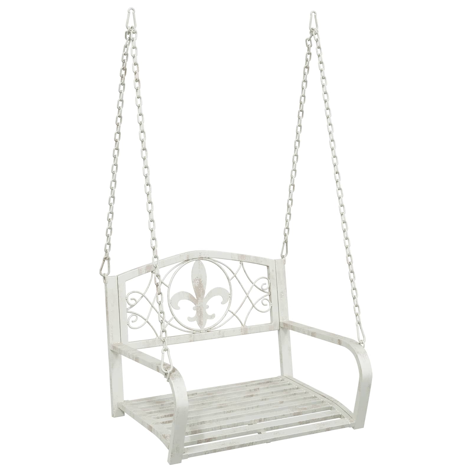Schommelbank Staal 71,5 x 59 x 55 cm Antiek wit