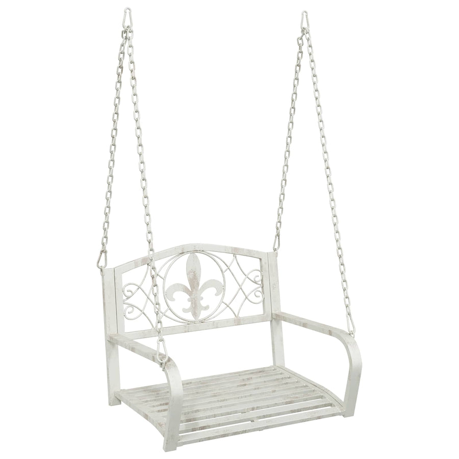 Schommelbank Staal 71,5 x 59 x 55 cm Antiek wit
