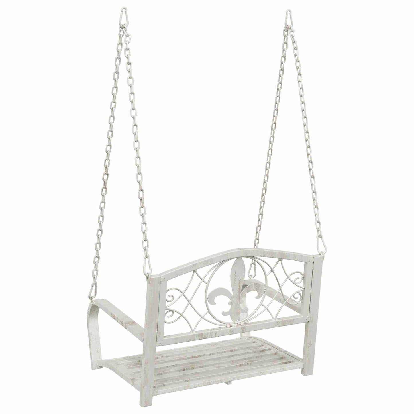 Schommelbank Staal 71,5 x 59 x 55 cm Antiek wit