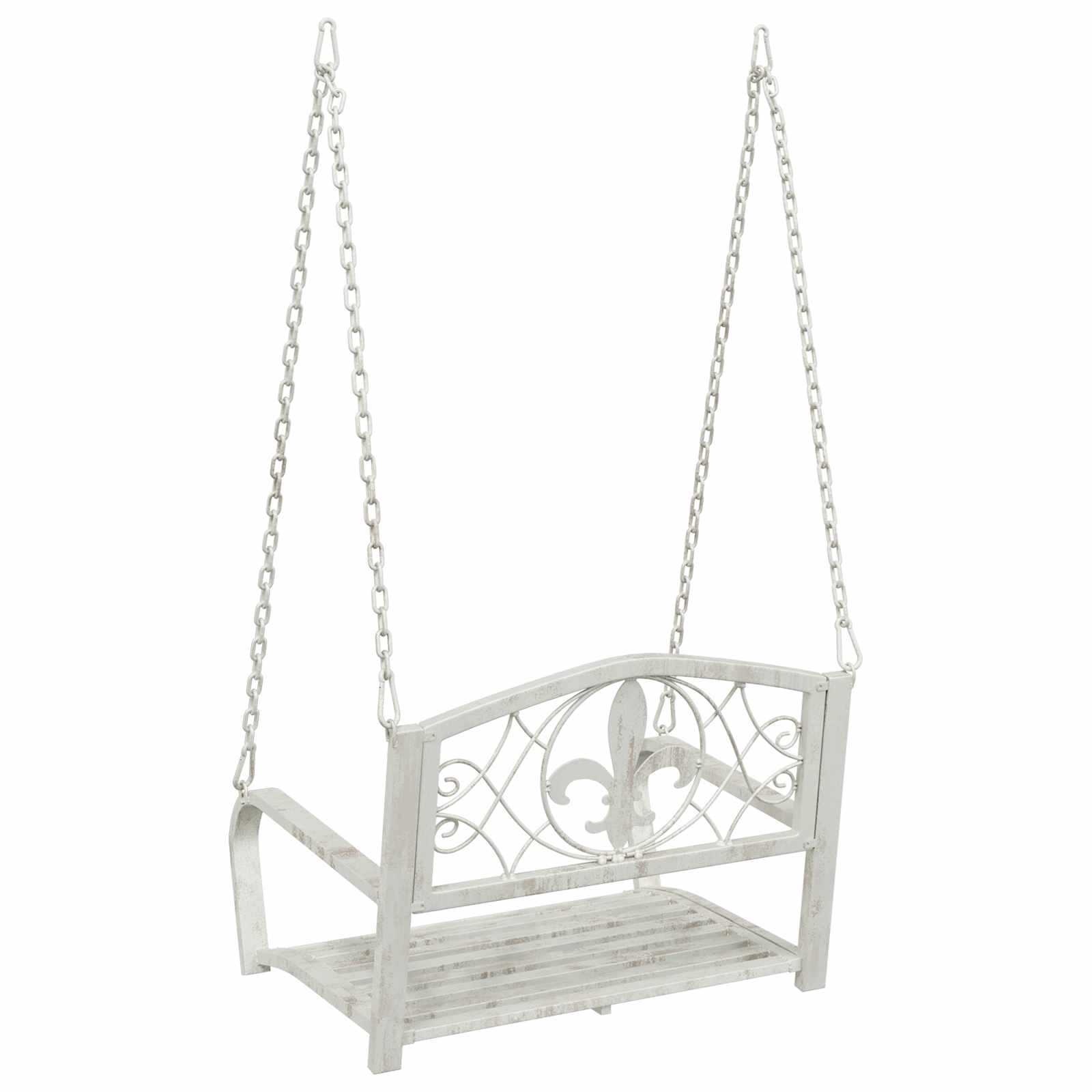 Schommelbank Staal 71,5 x 59 x 55 cm Antiek wit