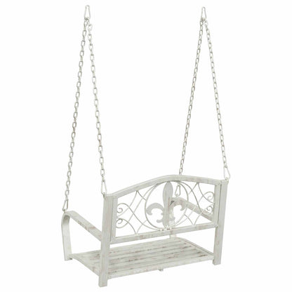Schommelbank Staal 71,5 x 59 x 55 cm Antiek wit
