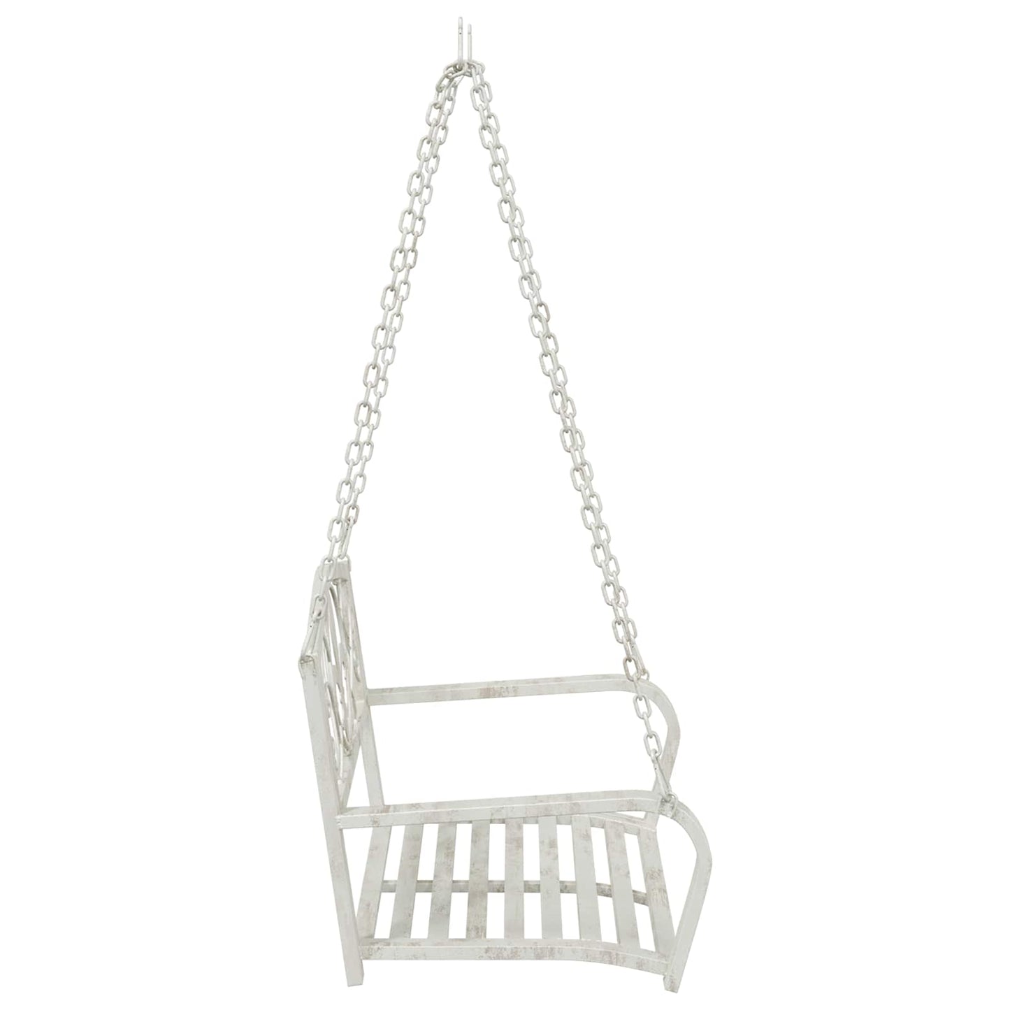 Schommelbank Staal 71,5 x 59 x 55 cm Antiek wit