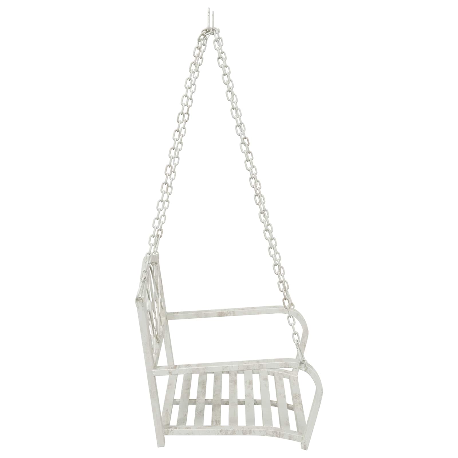 Schommelbank Staal 71,5 x 59 x 55 cm Antiek wit