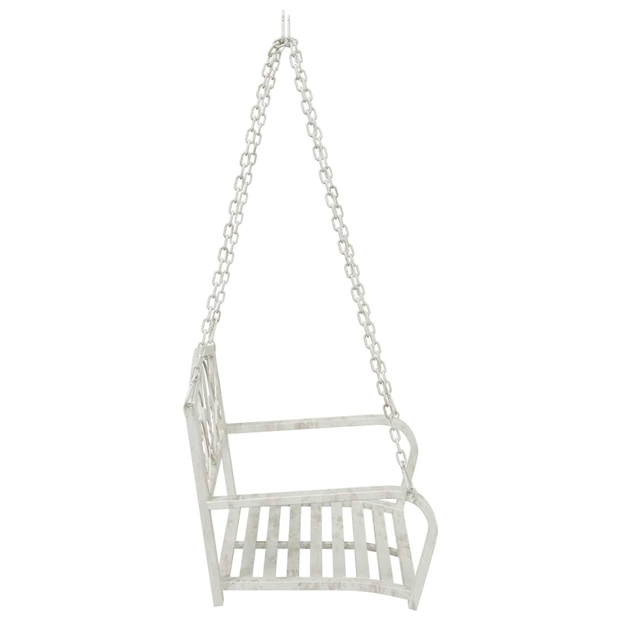 Schommelbank Staal 71,5 x 59 x 55 cm Antiek wit