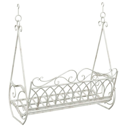 Schommelbank Staal 112 x 60 x 126,5 cm Antiek wit