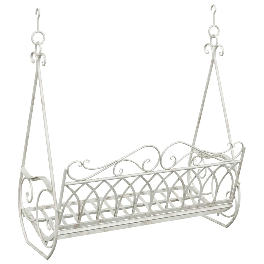 Schommelbank Staal 112 x 60 x 126,5 cm Antiek wit