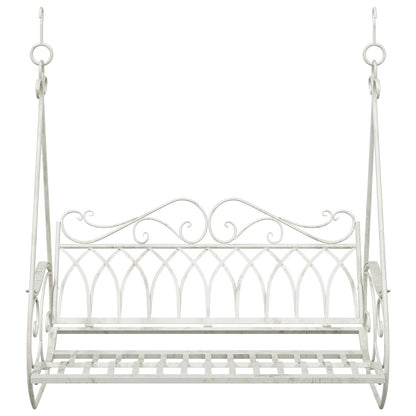 Schommelbank Staal 112 x 60 x 126,5 cm Antiek wit