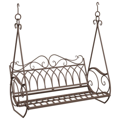 Schommelbank Staal 112 x 60 x 126,5 cm Antiek Bruin