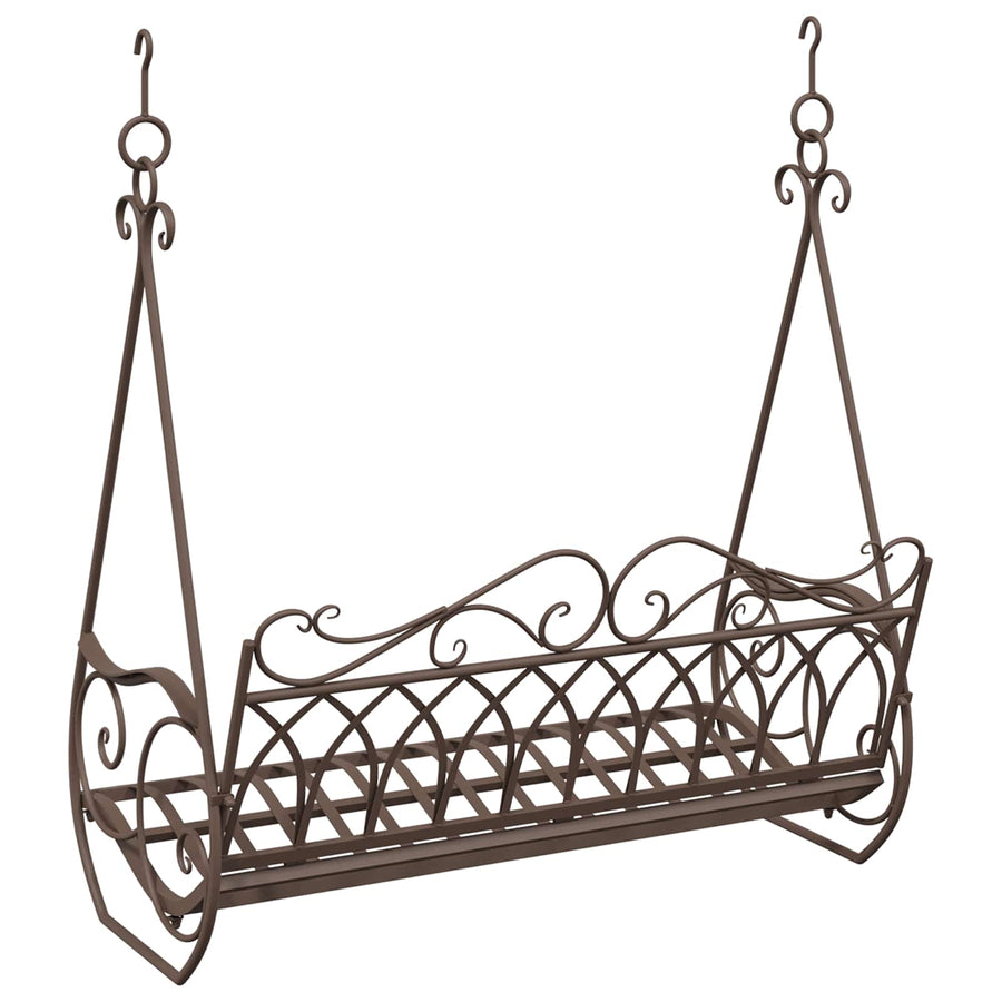 Schommelbank Staal 112 x 60 x 126,5 cm Antiek Bruin