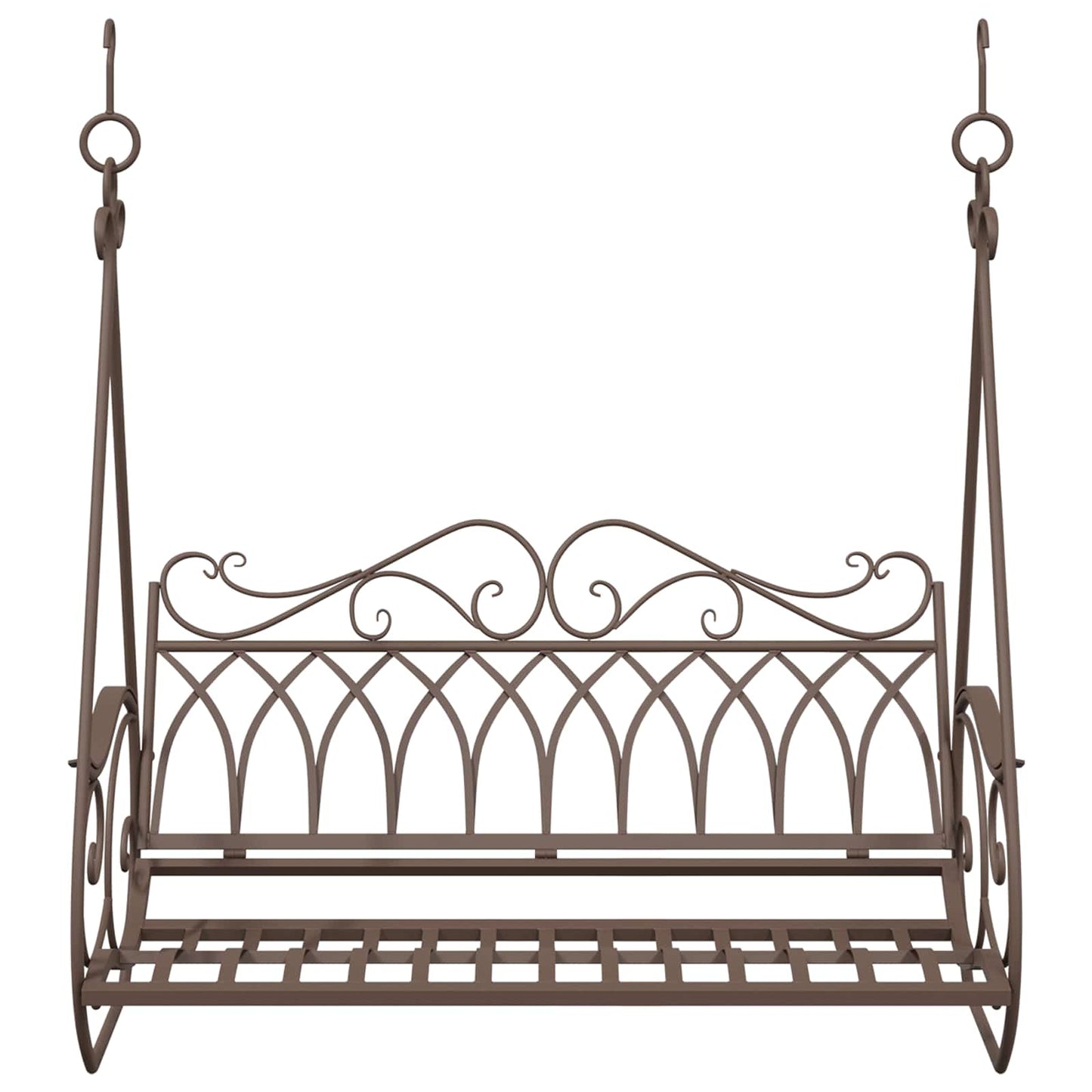 Schommelbank Staal 112 x 60 x 126,5 cm Antiek Bruin