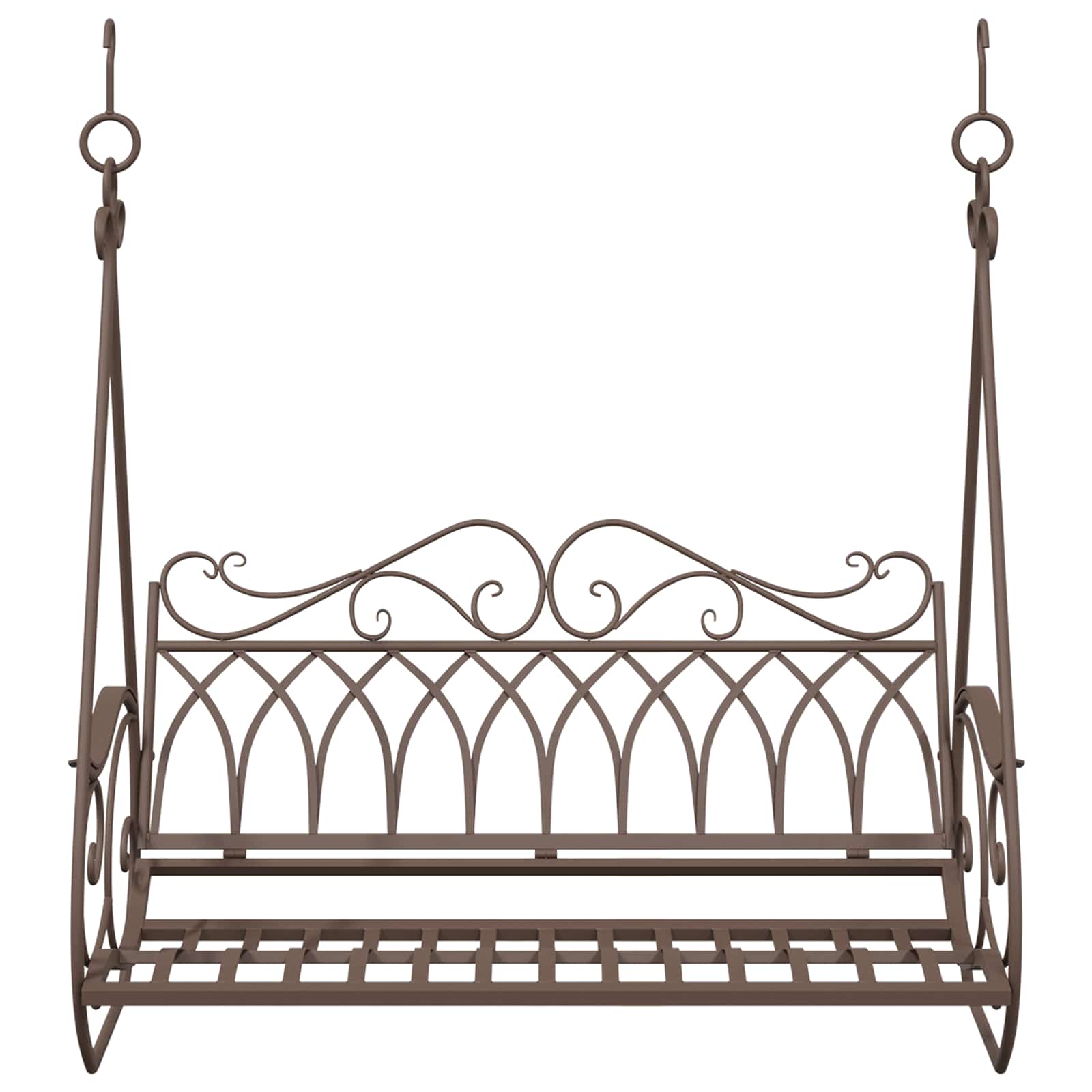 Schommelbank Staal 112 x 60 x 126,5 cm Antiek Bruin