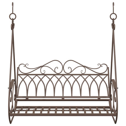Schommelbank Staal 112 x 60 x 126,5 cm Antiek Bruin