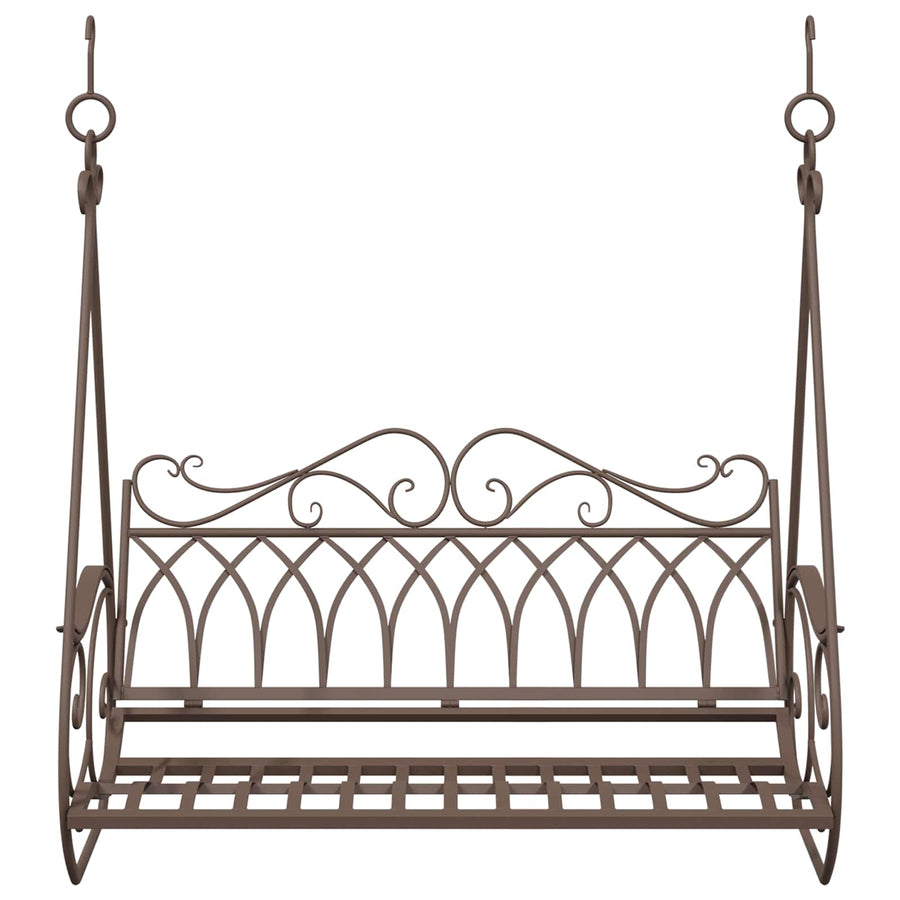 Schommelbank Staal 112 x 60 x 126,5 cm Antiek Bruin