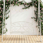 Swing Bench Steel 105.5 x 61 x 56 cm Antique White