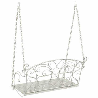 Schommelbank Staal 105,5 x 61 x 56 cm Antiek wit