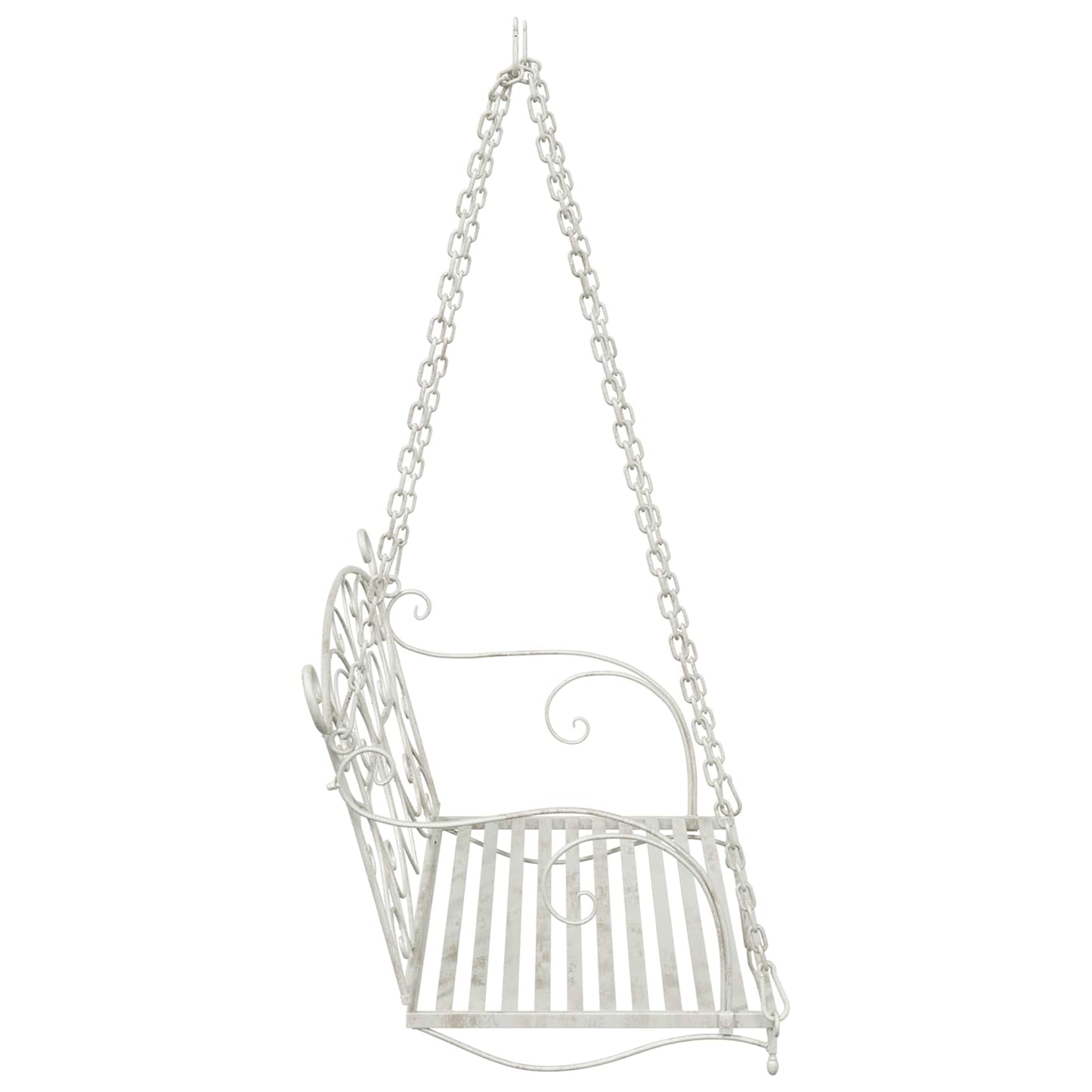 Schommelbank Staal 105,5 x 61 x 56 cm Antiek wit