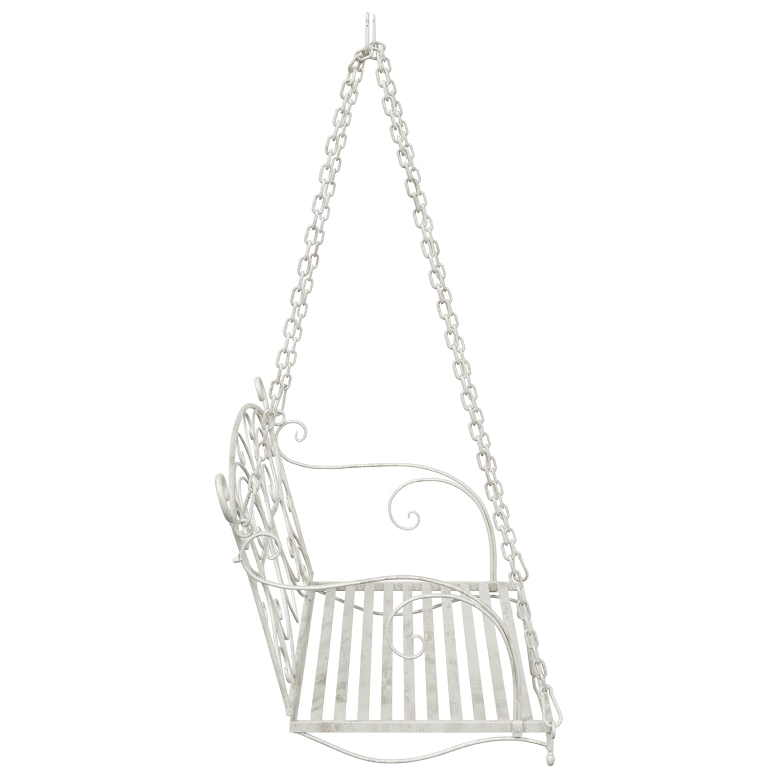 Schommelbank Staal 105,5 x 61 x 56 cm Antiek wit
