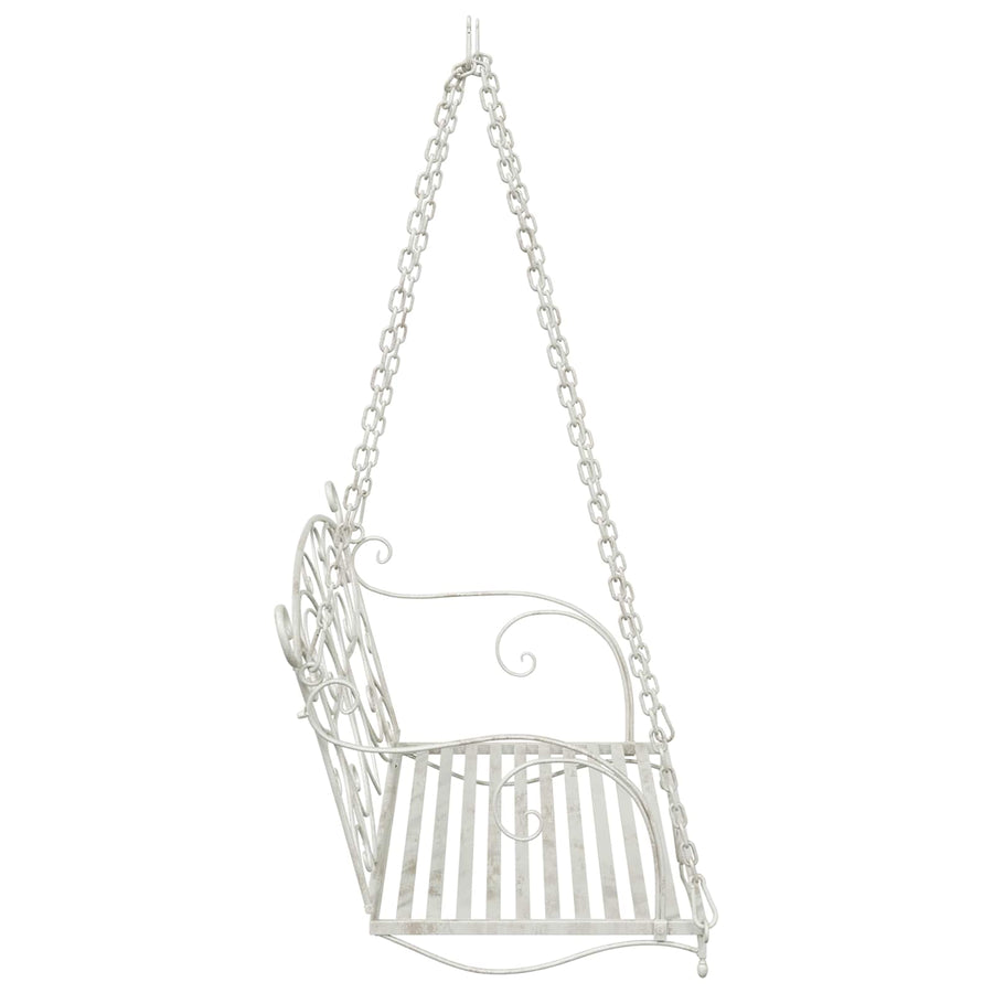 Schommelbank Staal 105,5 x 61 x 56 cm Antiek wit