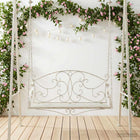 Steel Rocking Bench 110 x 52.5 x 47 cm Antique White