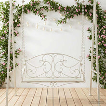 Schommelbank Staal 110 x 52,5 x 47 cm Antiek wit