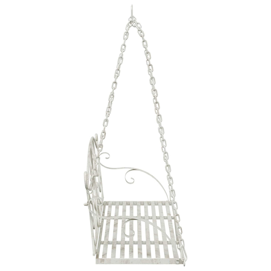 Schommelbank Staal 110 x 52,5 x 47 cm Antiek wit