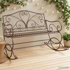 Garden bench Antique Brown Steel Antique brown