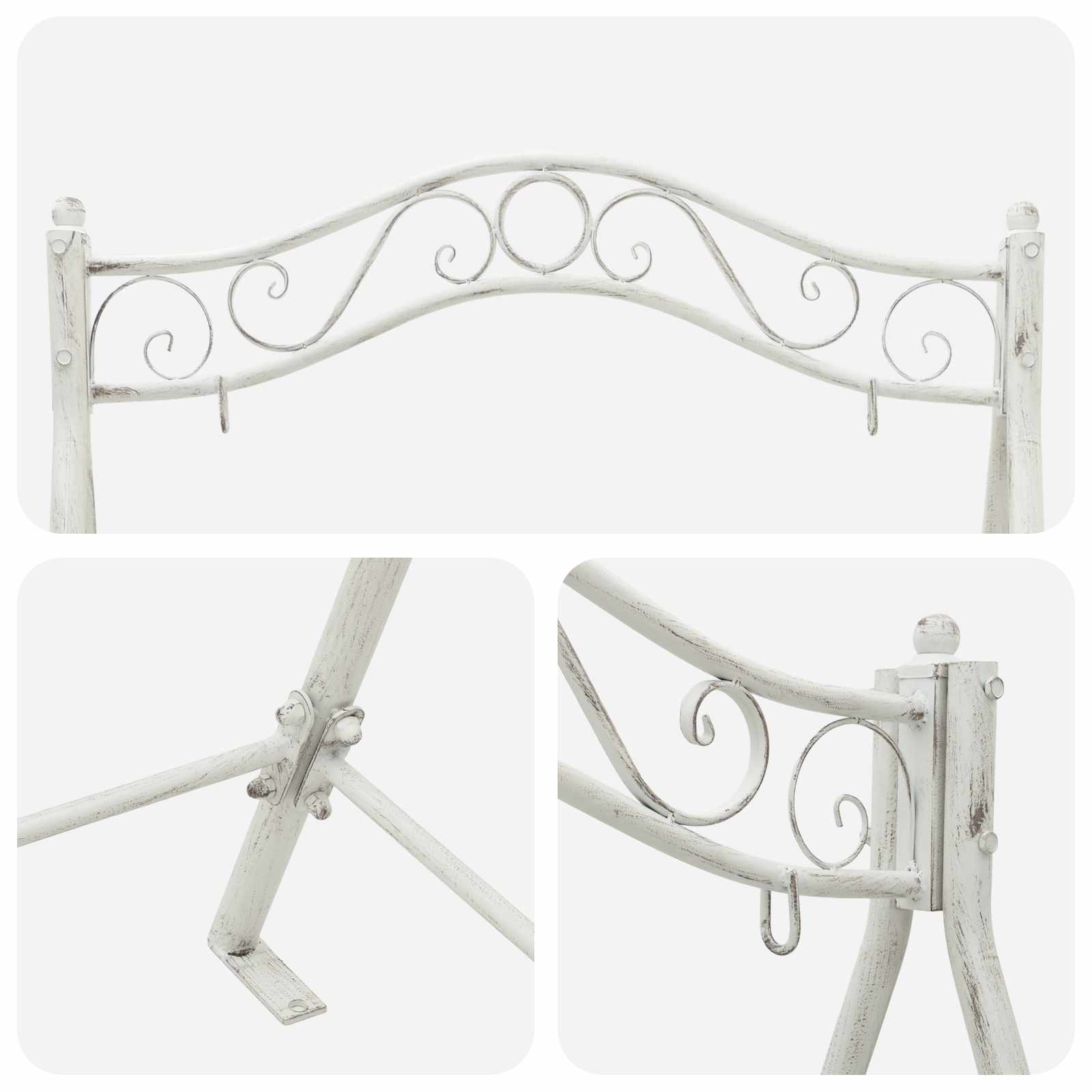 Swing Frame Antiek wit 113 x 121,5 x 168 cm Staal