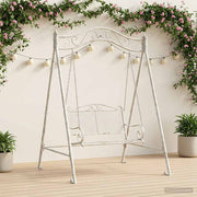Schommelframe 113x121.5x168 cm staal antiek wit