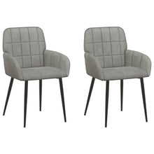 Eettafelstoelen 2 pcs fluweel Lichtgrijs 57 x 50 x 85 cm