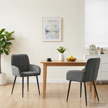 Eettafelstoelen 2 pcs fluweel Donkergrijs 57 x 50 x 85 cm