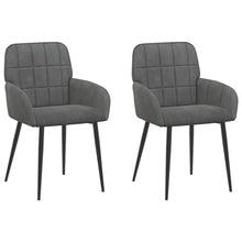 Eettafelstoelen 2 pcs fluweel Donkergrijs 57 x 50 x 85 cm