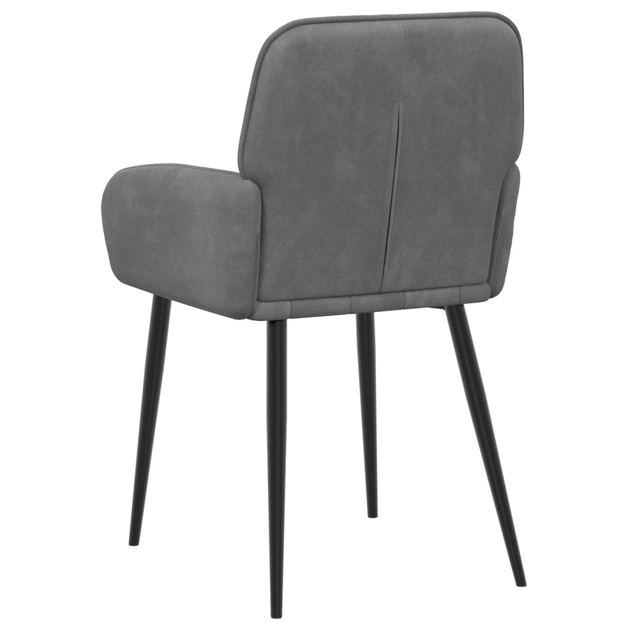 Eettafelstoelen 2 pcs fluweel Donkergrijs 57 x 50 x 85 cm