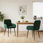 Eettafelstoelen 2 pcs fluweel Donkergroen 57 x 50 x 85 cm