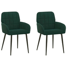 Eettafelstoelen 2 pcs fluweel Donkergroen 57 x 50 x 85 cm
