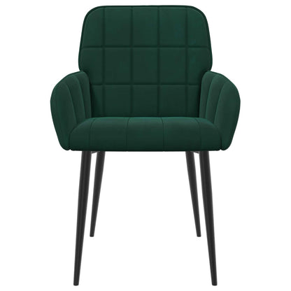 Eettafelstoelen 2 pcs fluweel Donkergroen 57 x 50 x 85 cm