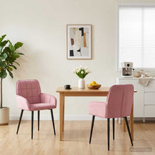 Eettafelstoelen 2 pcs fluweel Roze 57 x 50 x 85 cm