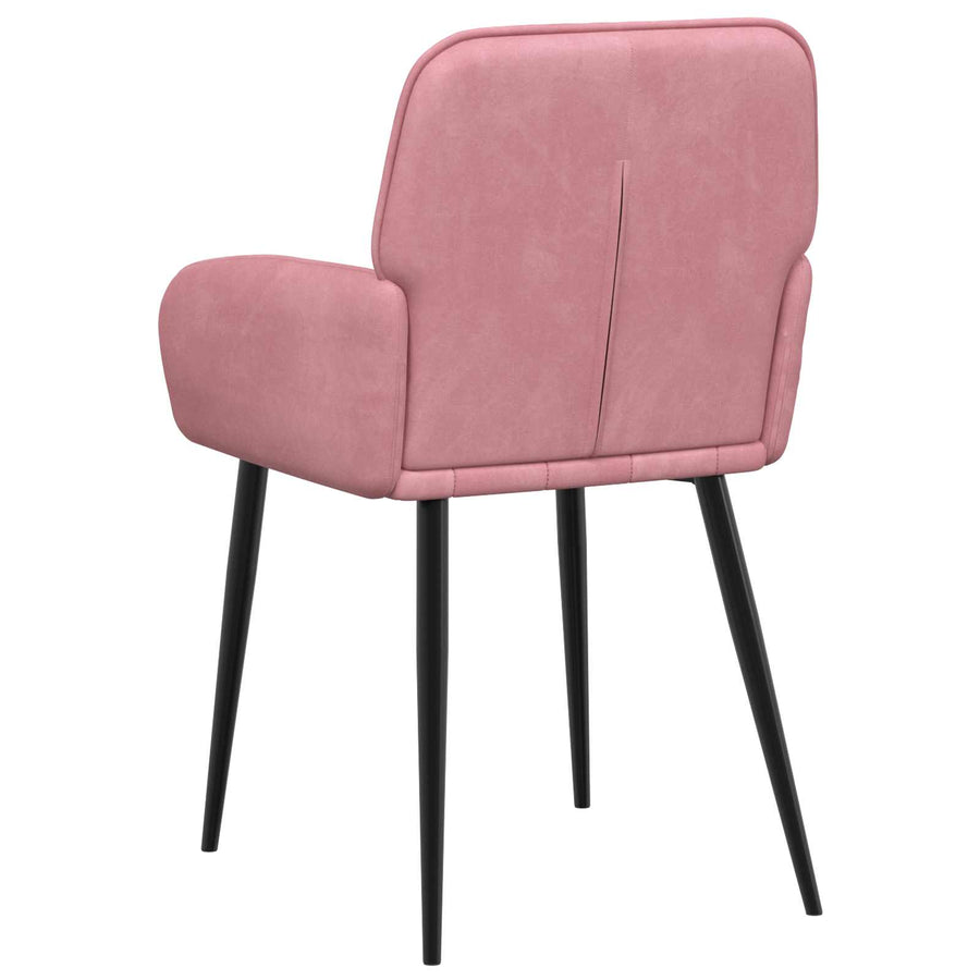 Eettafelstoelen 2 pcs fluweel Roze 57 x 50 x 85 cm