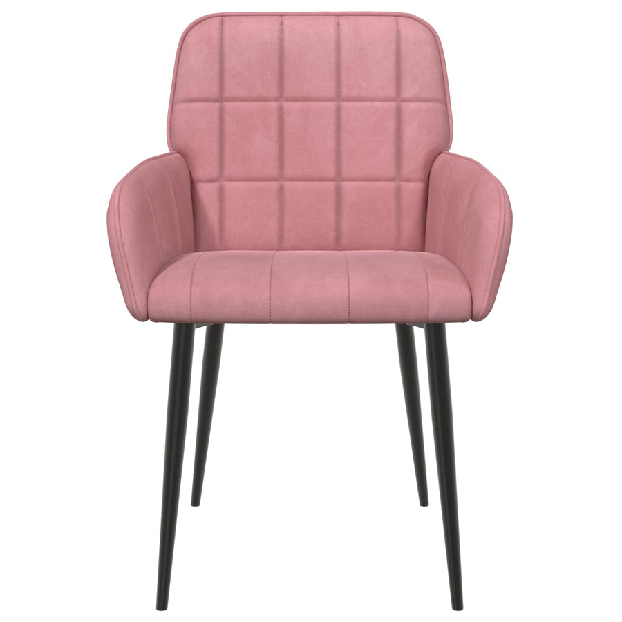 Eettafelstoelen 2 pcs fluweel Roze 57 x 50 x 85 cm