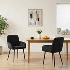 Eettafelstoelen 2 pcs fluweel Zwart 57 x 50 x 85 cm