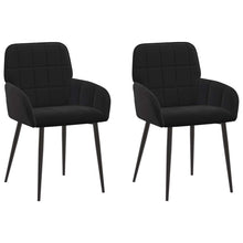 Eettafelstoelen 2 pcs fluweel Zwart 57 x 50 x 85 cm